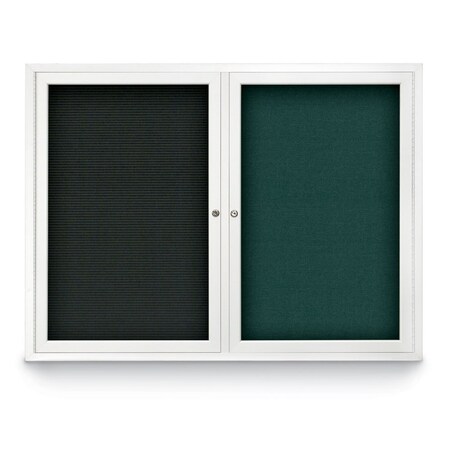 United Visual Products Corkboard, Pearl/White, 48" x 36" UV404-WHITE-PEARL